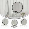 Flash Furniture 27.5" Round Black Metal Framed Accent Wall Mirror HFMHD-75G-CRE8-412315-GG